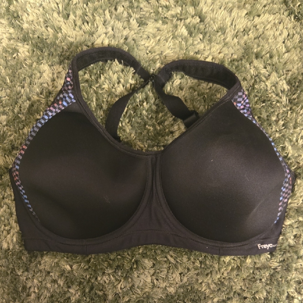 Freya Black and Blue Sports Bra